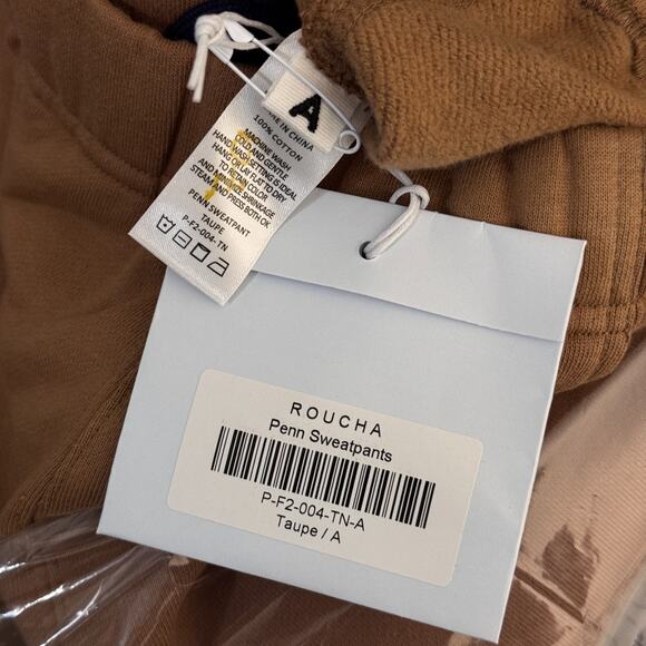 Roucha Penn Sweatpants Womens size A Wide Barrel Leg Fleece Drawstring Pant NEW - Picture 10 of 14